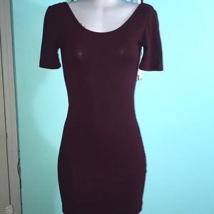 Wine burgundy red bodycon dress (free with purchase of another item)